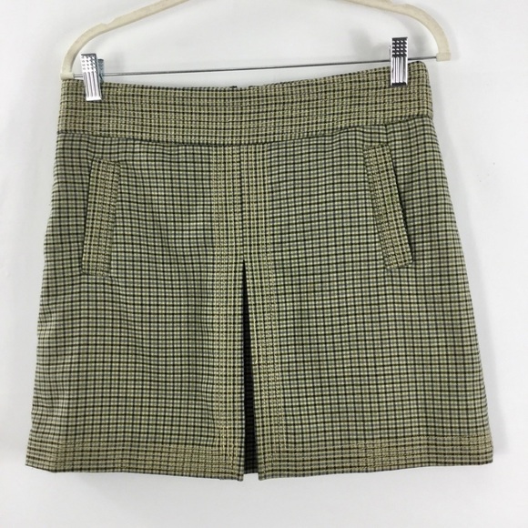 J. Crew Factory Wool-blend Classic Y2K Houndstooth Mini Skirt Size 6 - Picture 1 of 4